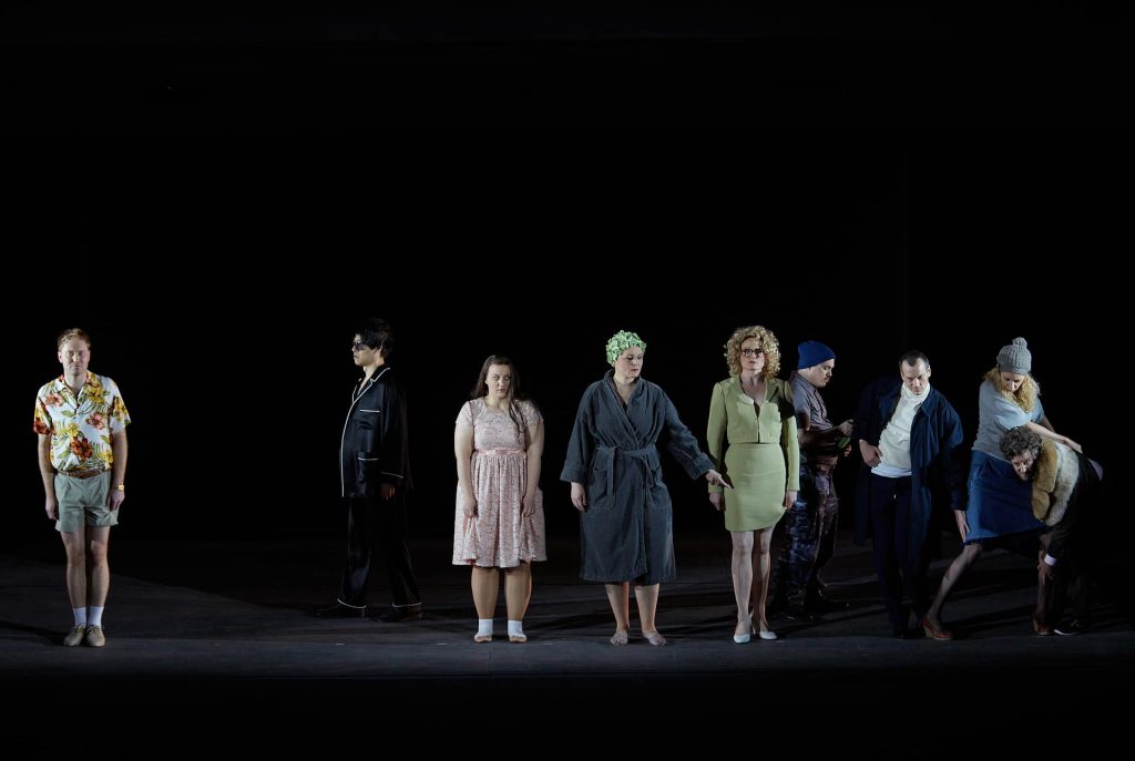  Sebastian Kohlhepp, Shigeo Ishino, Kora Pavelić, Melanie Diener, Rebecca von Lipinski, Daniel Kluge, Matthias Klink, Stine Marie Fischer, Foto: A.T. Schaefer