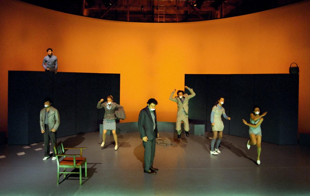  Lajos Talamonti, Patric Schott, Annedore Kleist, Peter Stock, Julius Weiland, Verena Schonlau, Sinta Tamsjadi, Foto: Freese/drama-berlin.de