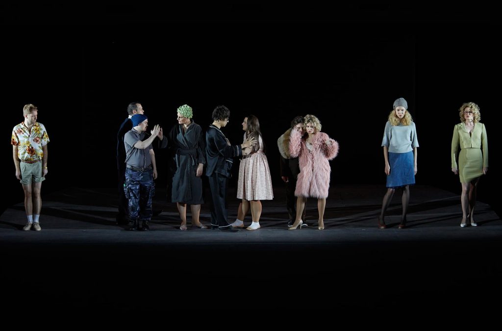  Sebastian Kohlhepp, Matthias Klink, Daniel Kluge, Shigeo Ishino, Kora Pavelić, Lauryna Bendziunaite, Stine Marie Fischer, Rebecca von Lipinski, Foto: A.T. Schaefer