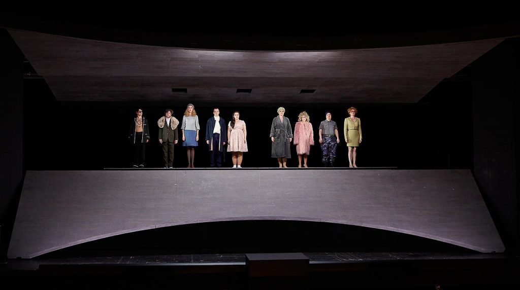  Shigeo Ishino, André Morsch, Stine Marie Fischer, Matthias Klink, Kora Pavelić, Melanie Diener, Lauryna Bendziunaite, Daniel Kluge, Foto: A.T. Schaefer